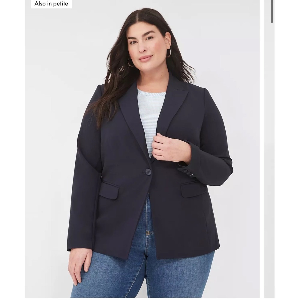 Lane Bryant‎ Black perfect drape Blazer Women's Size 14 Career Business Office